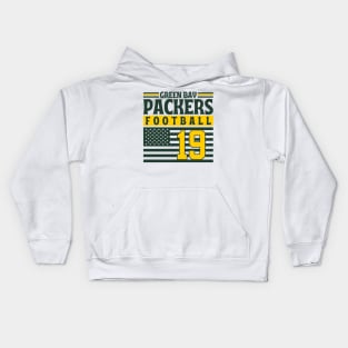 Green Bay Packers 1919 American Flag Football Kids Hoodie